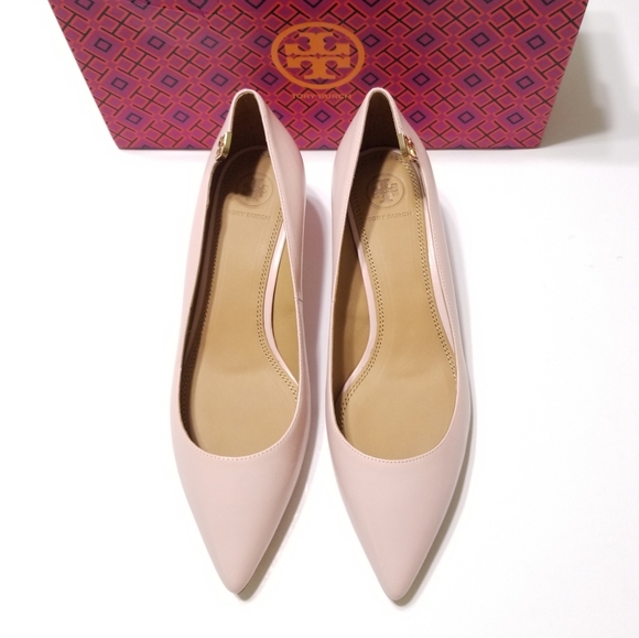 NIB Tory Burch Elizabeth Pump 40MM Leather Sea Shell Pink Size 8.5, 9 $278 - Picture 2 of 15